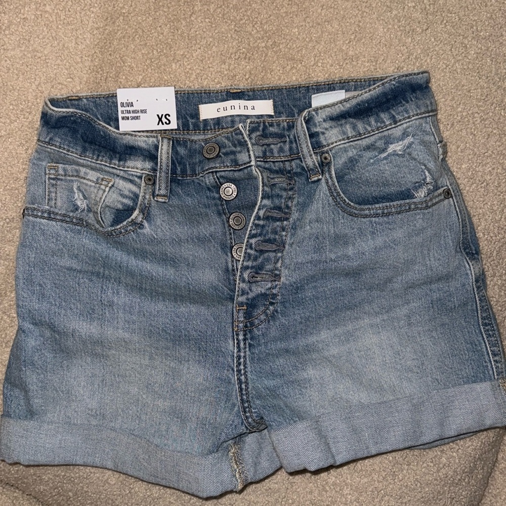 High Rise Jean Shorts